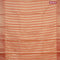 Banarasi kota saree peach orange and red with allover zari weaves and zari woven border