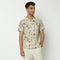 Camp Collar Half Sleeve Short Length Relaxed Fit Cuban Printed Shirt