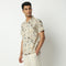 Camp Collar Half Sleeve Short Length Relaxed Fit Cuban Printed Shirt