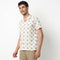 Camp Collar Half Sleeve Relaxed Fit Cuban Printed Shirt