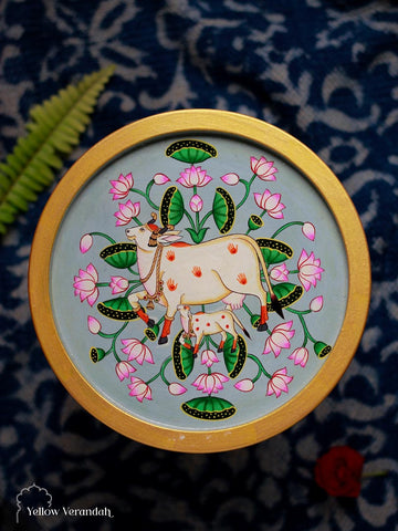 Pichwai Handpainted Wall Plate - 8"