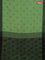 Bengal soft cotton saree pista green and black with allover butta weaves and simple border