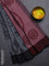 Bengal soft cotton saree grey and maroon with allover weaves and simple border