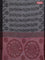 Bengal soft cotton saree grey and maroon with allover weaves and simple border