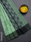 Bengal soft cotton saree pista green and black with allover weaves and simple border