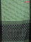 Bengal soft cotton saree pista green and black with allover weaves and simple border