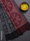 Bengal soft cotton saree grey and maroon with allover butta weaves and simple border