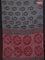 Bengal soft cotton saree grey and maroon with allover butta weaves and simple border