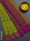 Bengal soft cotton saree light green and purple with allover weaves and simple border