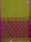 Bengal soft cotton saree light green and purple with allover weaves and simple border
