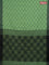 Bengal soft cotton saree pista green and black with allover weaves and simple border