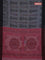 Bengal soft cotton saree grey and maroon with allover weaves and simple border