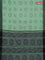 Bengal soft cotton saree pista green and black with butta weaves and simple border