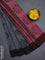 Bengal soft cotton saree grey and maroon with butta weaves and simple border
