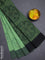 Bengal soft cotton saree pista green and black with allover weaves and simple border