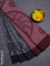Bengal soft cotton saree grey and maroon with allover weaves and simple border