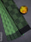 Bengal soft cotton saree pista green and black with allover weaves and simple border