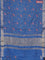 Assam silk saree cs blue with allover zari weaves & embroidery work and zari woven border