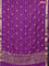 Assam silk saree purple with allover zari weaves & embroidery work buttas and zari woven border