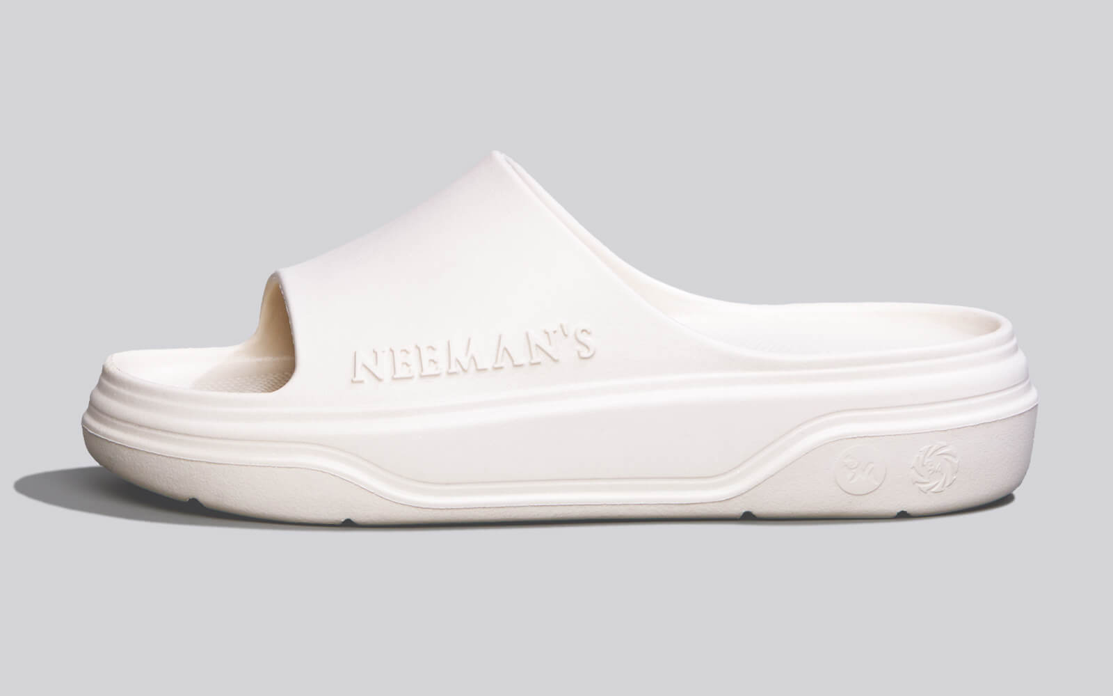 Cushers Slides For Men : Ivory White