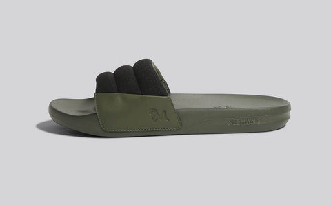 Squooshy Slides for Men : Olive-Black