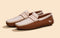 ReLive Knit Color Block Loafers : Beige/Brown