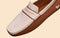 ReLive Knit Color Block Loafers : Beige/Brown