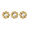 Floral Decorative Wall Mirrors Set of 3 (Gold)
