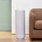 Decorative Metal Tumbler Floor Vase- White
