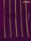 Banarasi organza silk saree deep purple with silver & gold zari woven buttas and satin border
