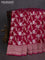Banarasi uppada silk saree pink with allover silver & gold zari woven floral brocade weaves and zari woven border