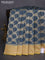 Banarasi silk cotton saree greyish blue and mustard yellow with allover thread & zari weaves and woven border