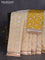 Banarasi tissue saree beige and mustard yellow with allover zari woven geometric wevaes and lace work border