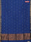 Bengal soft cotton saree cs blue with thread woven buttas and zari woven border