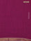 Bengal soft cotton saree dark magenta pink with plain body and zari woven border