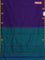 Arani semi silk saree deep violet and dual shade of green with thread woven buttas and piping border