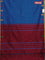 Arani semi silk saree cs blue and maroon with thread woven buttas and piping border