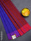 Arani semi silk saree blue and maroon with thread woven buttas and thread woven butta border