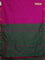 Arani semi silk saree magenat pink and dual shade of green with thread woven buttas and thread woven butta border