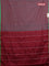 Arani semi silk saree dual shade of maroon and light green with allover silver zari weaves and piping border