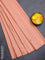 Arani semi silk saree pale orange with allover silver zari weaves in borderless style