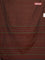 Arani semi silk saree brown with allover thread weaves in borderless style