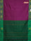 Arani semi silk saree purple and dual shade of green with zari woven buttas and paisley zari woven butta border