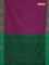 Arani semi silk saree dark magenta pink and dual shade green with zari woven buttas and paisley zari woven butta border