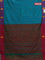 Arani semi silk saree dual shade of teal green and maroon with thread woven buttas and thread woven butta border