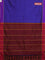 Arani semi silk saree blue and purple with allover thread weaves and rettapet zari woven border`