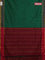 Arani semi silk saree green and maroon with allover thread weaves and rettapet zari woven border`