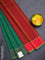 Arani semi silk saree green and maroon with allover thread weaves and rettapet zari woven border`