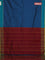 Arani semi silk saree peacock blue and maroon with allover thread weaves and rettapet zari woven border`
