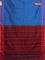Arani semi silk saree cs blue and reddish pink with allover thread weaves and rettapet zari woven border`